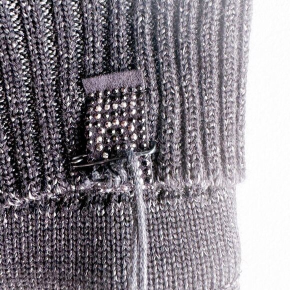 Iceberg Black Metallic Thread Knit Lounge Jogger Pants L - Picture 4 of 7